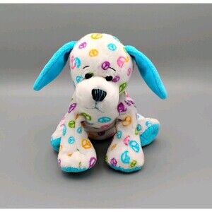 Ganz Webkinz Peace Puppy Dog Plush HM440 Stuffed Animal Toy Dog - NO CODE